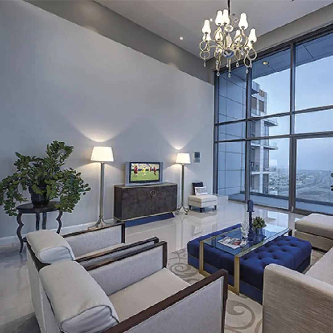 Compincar - project RDK Towers Dubai - living room view exterior