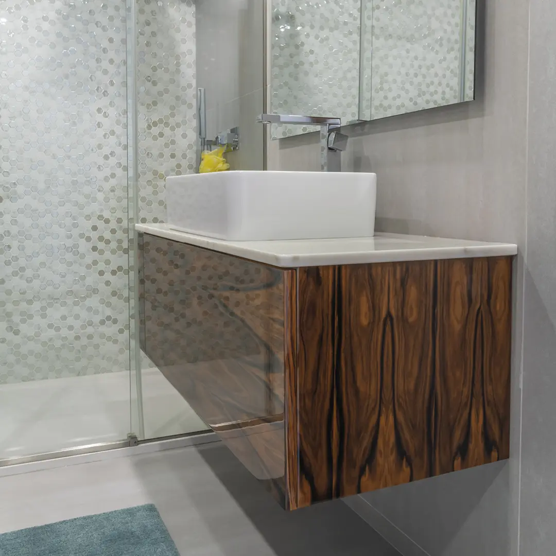 Compincar - project Residence Pacos Ferreira Porto Portugal - view bathroom sink
